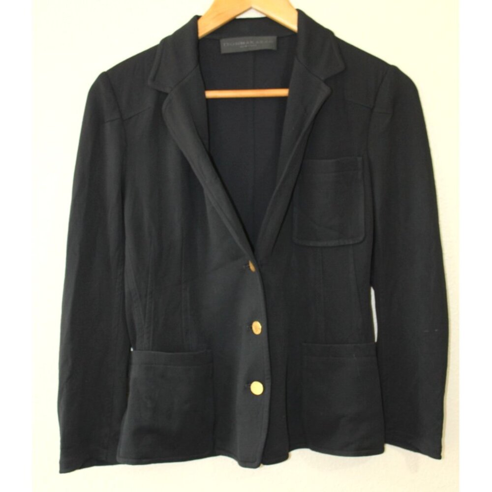 Donna Karan Vintage Black Label Womens Long Sleeve Blazer 6 Union Made USA